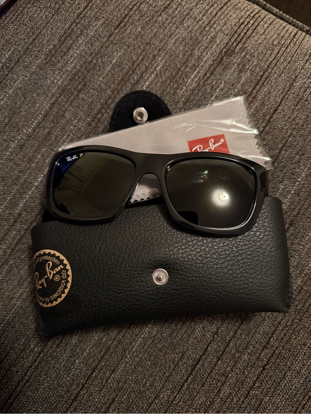 Ray-Ban RB4194 Men's Black Polarized Sunglasses with Black Case